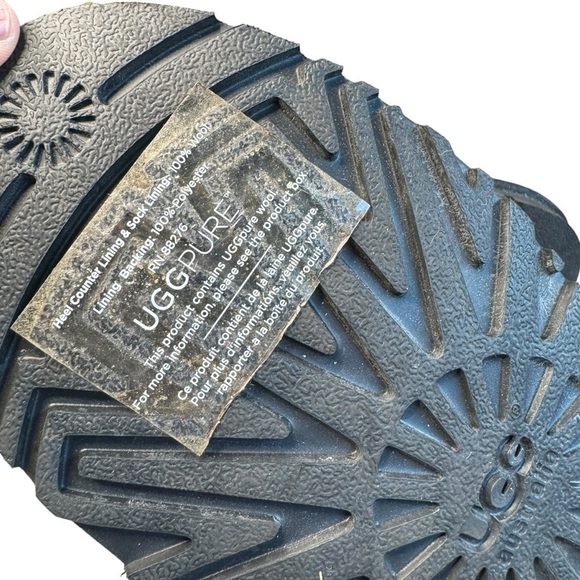 Ugg Pure Leni Boots Size 7 Leather Suede 1005387 Buckle Strap Ankle Wool Sole - Picture 9 of 11